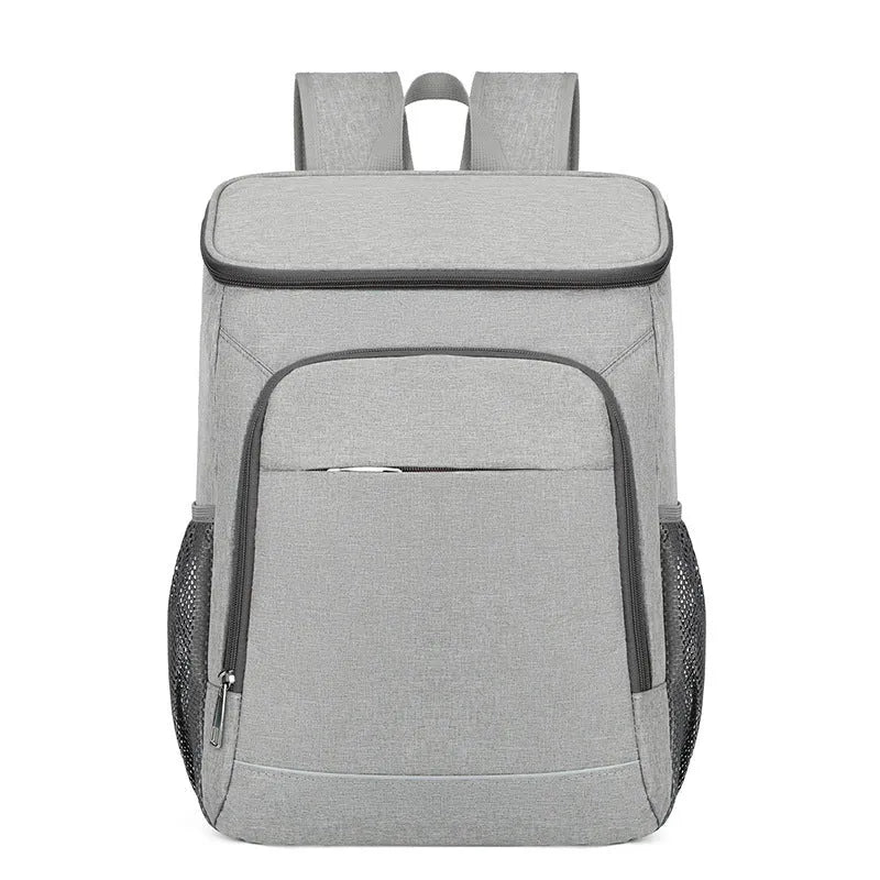 Outdoor thermal insulation backpack in oxford cloth with curved shoulder straps
