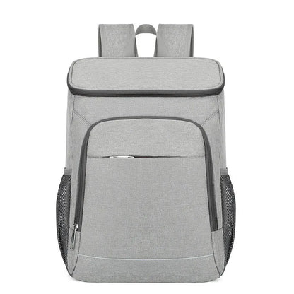 Outdoor thermal insulation backpack in oxford cloth with curved shoulder straps