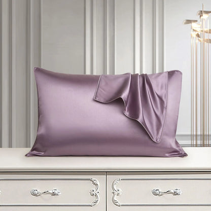 Mulberry silk pillowcase 48x74cm in palace luxury style with inlaid rope weave texture.