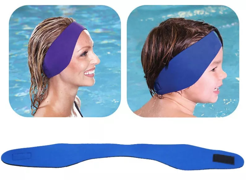 Rubber swimming headband in various colors for secure hair management during swimming