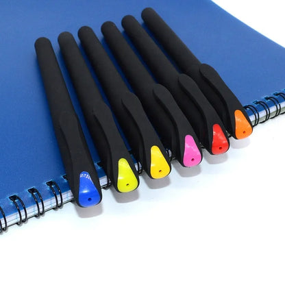 10 plastic gel pens with black refills in various colours, 14cm advertising gift stationery