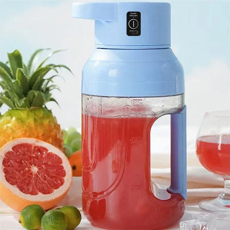 Portable Electric Juicer with Double-Handled Design, Large 50oz Capacity, and USB Charging for On-the-Go Convenience
