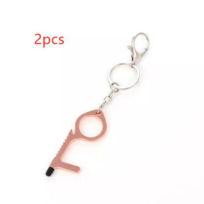 Alloy protective door opener keychain in various colors