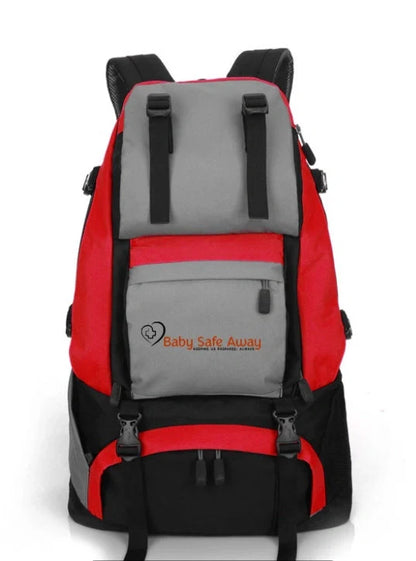 Durable 40L hiking backpack made of premium nylon with reinforced straps and breathable mesh back panel
