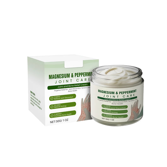 30g tube of joint and bone relief cream with mint, arnica, and turmeric ingredients.
