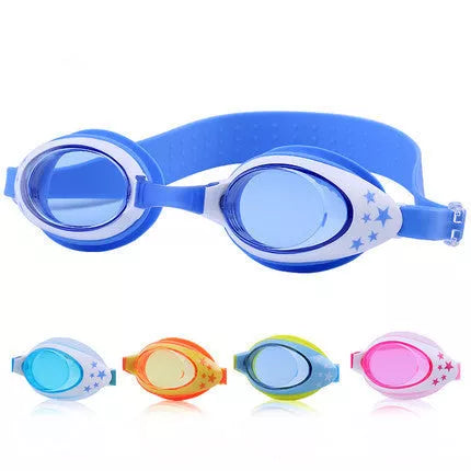 Children's waterproof and anti-fog swimming goggles in multiple colors