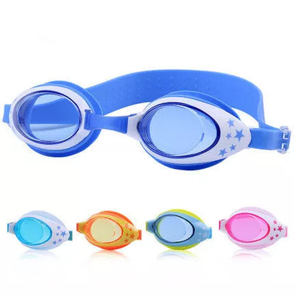 Children's waterproof and anti-fog swimming goggles in multiple colors