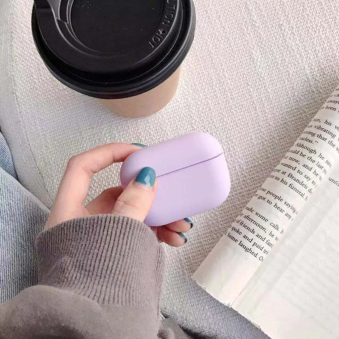 Compatible AirPods Pro 3 protective case in various colours like black, pink, green, and blue