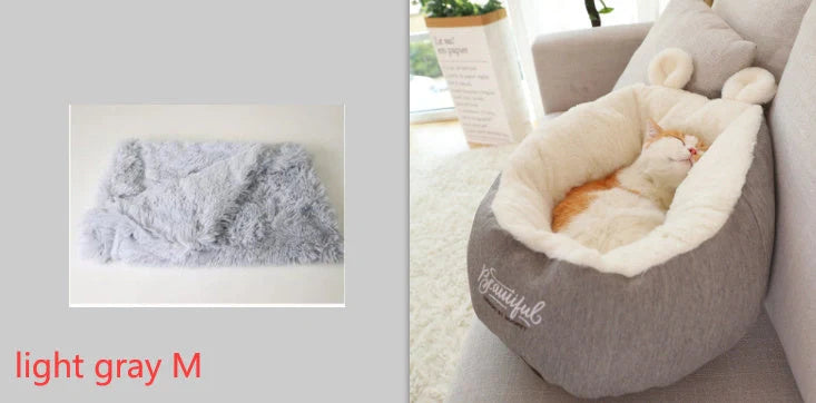 Cotton pet dog bed warming soft sleeping bag cushion for small to medium dogs