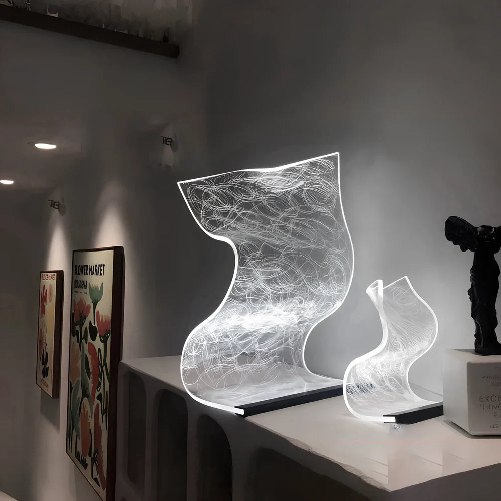 USB-powered bedside lamp with three-colour light adjustment in Nordic design