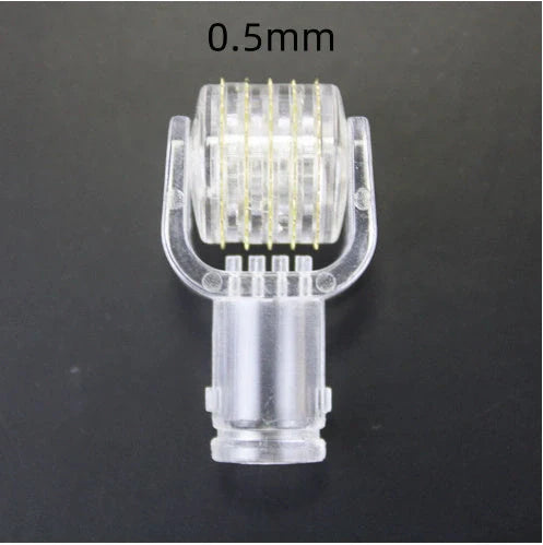 3-in-1 Lip Care Roller with microneedle technology for hydration and beard growth in black, white, and pink