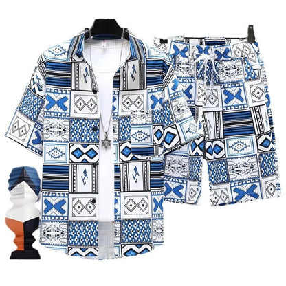 Men's polyester short sleeve top and shorts set in various colours, sizes S to 6XL