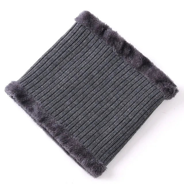 Unisex winter knit letters cap in cotton and coral wool, adult size, shown in black, coffee, dark blue, grey, khaki, and red