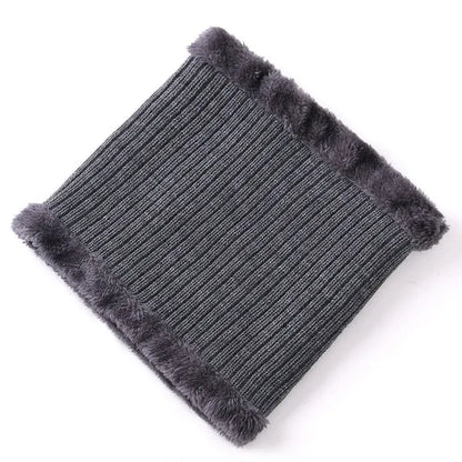 Unisex winter knit letters cap in cotton and coral wool, adult size, shown in black, coffee, dark blue, grey, khaki, and red