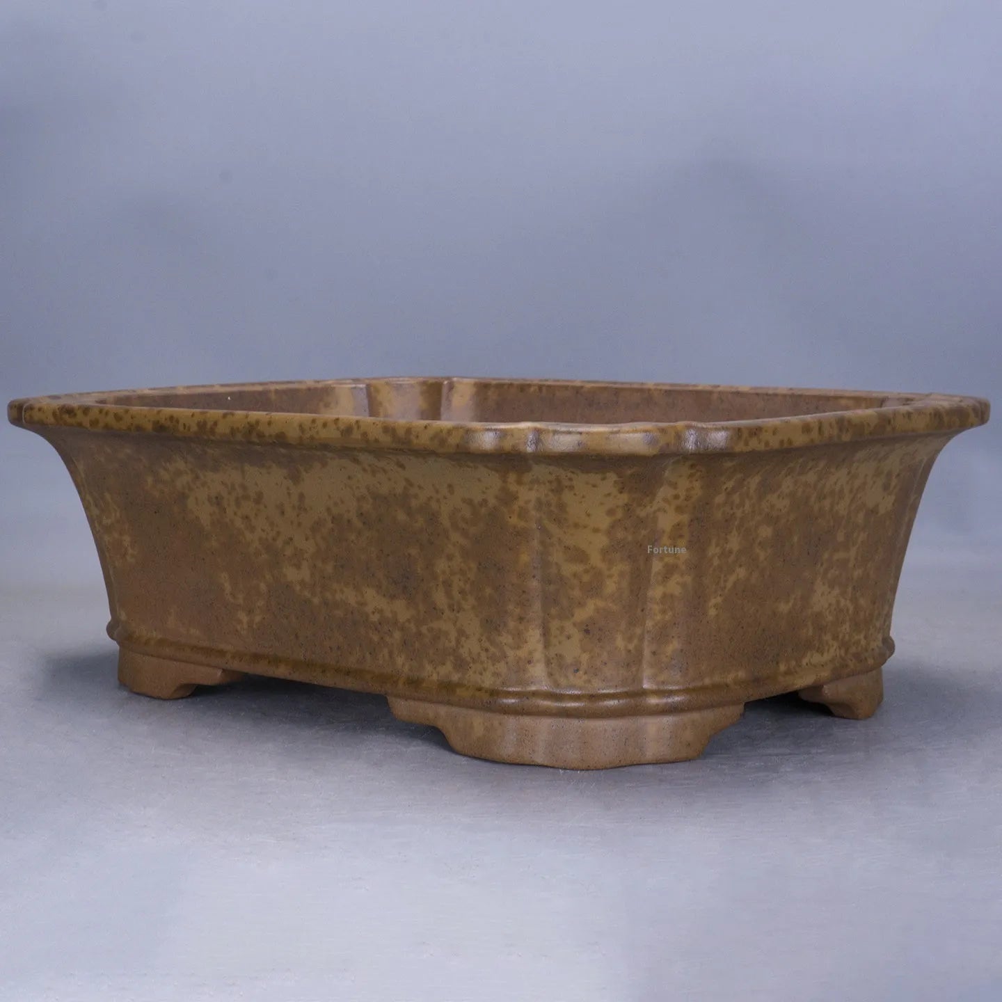 Purple sand rectangular flowerpot with segment design and double drainage angles for home gardening