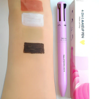 Four-in-one eyebrow pencil showing four colour options in 15cm compact refillable design