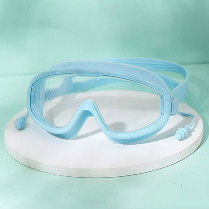 Large frame waterproof anti-fog HD swimming goggles for adults in multiple colors