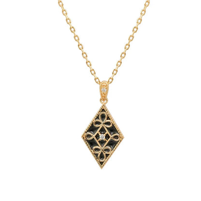 Luxury Retro Geometric Necklace in 925 silver with a captivating geometric design
