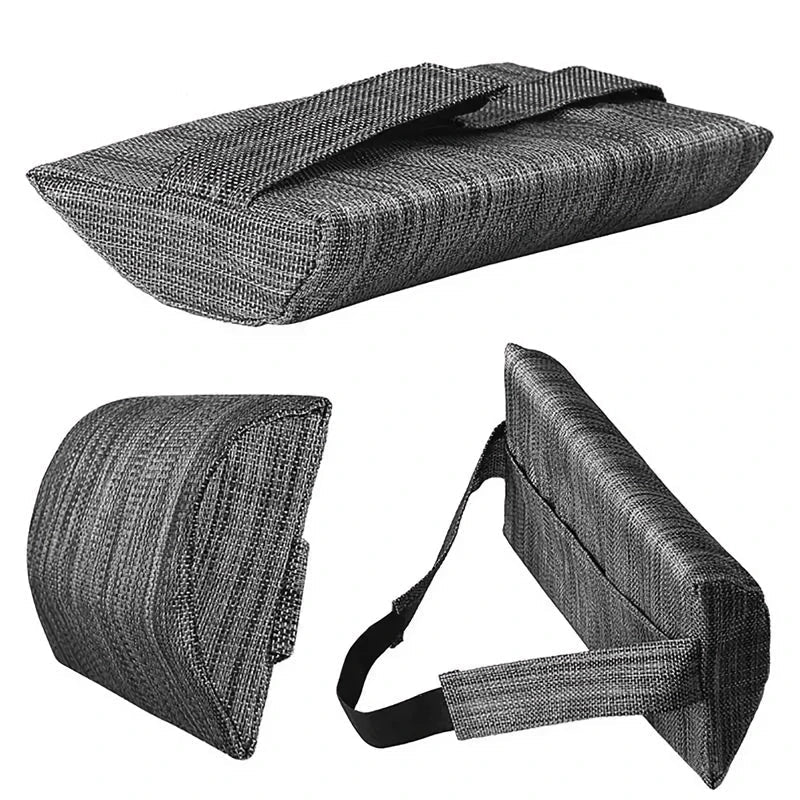 Comfortable neck support pillow with adjustable height for recliners and beach chairs