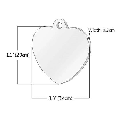 Personalized stainless steel dog tag with a creative, playful shape for unique identification and style