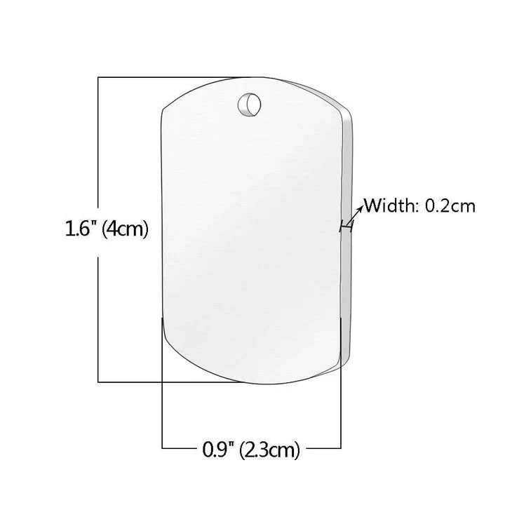 Personalized stainless steel dog tag with a creative, playful shape for unique identification and style