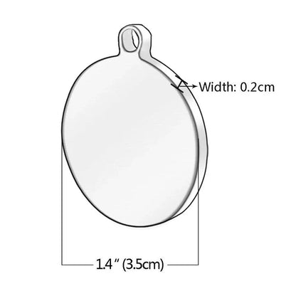 Personalized stainless steel dog tag with a creative, playful shape for unique identification and style