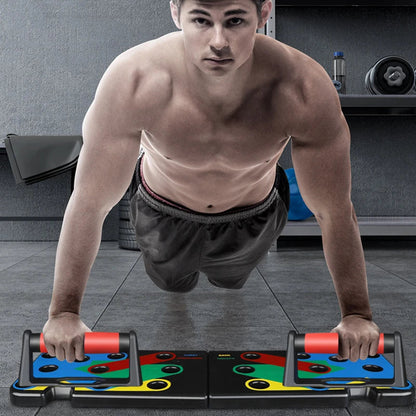 Push-Up Rack Training Board with stable base and non-slip grip for effective chest muscle workouts