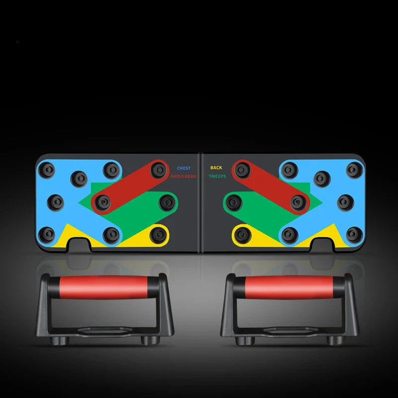 Push-Up Rack Training Board with stable base and non-slip grip for effective chest muscle workouts