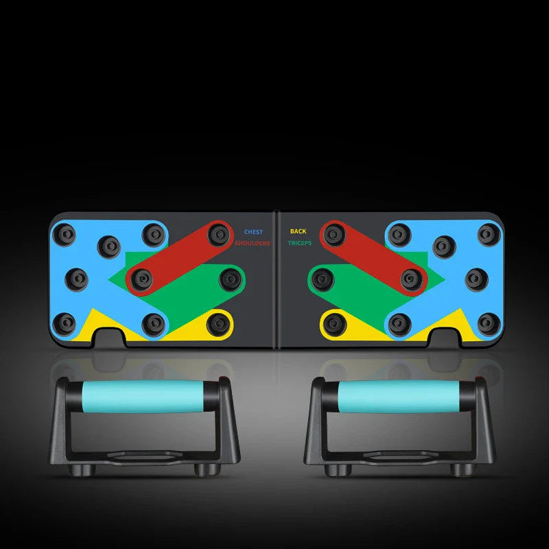 Push-Up Rack Training Board with stable base and non-slip grip for effective chest muscle workouts