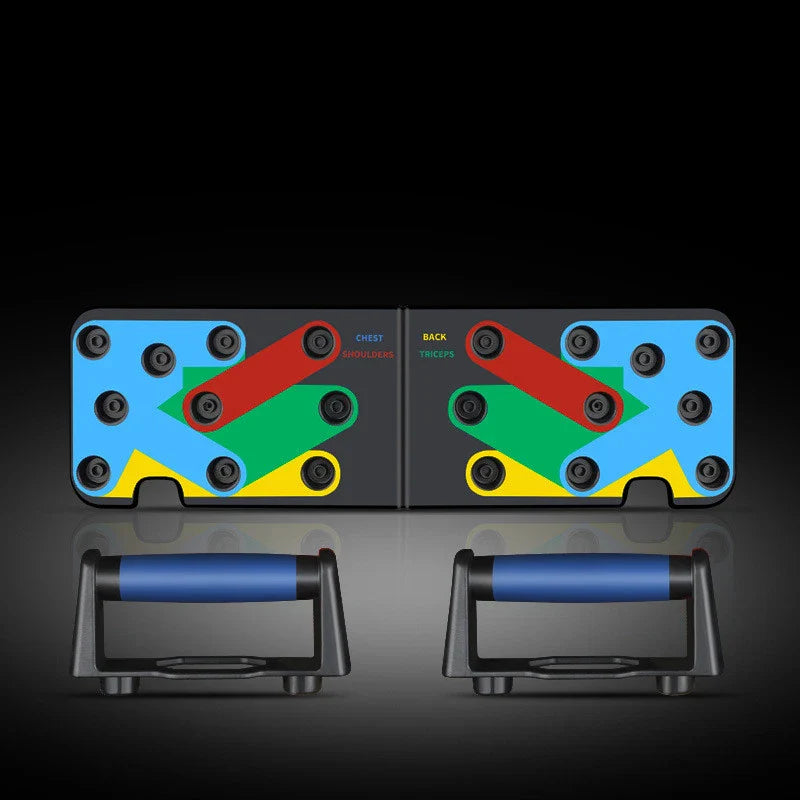 Push-Up Rack Training Board with stable base and non-slip grip for effective chest muscle workouts