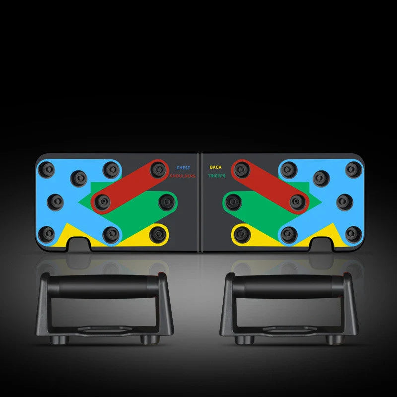 Push-Up Rack Training Board with stable base and non-slip grip for effective chest muscle workouts