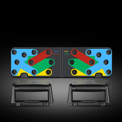 Push-Up Rack Training Board with stable base and non-slip grip for effective chest muscle workouts