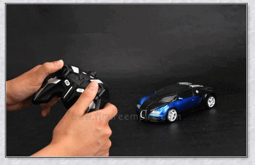 Transformix Transformer Car changing from a sleek racer to an impressive robot with flashing lights and sounds