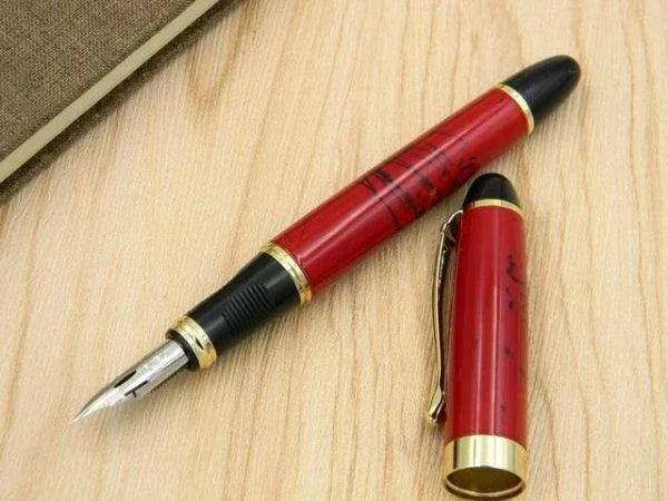 Executive Flexible Nib Fountain Pen in various colors, featuring a calligraphy-inspired nib for elegant writing