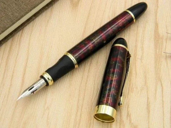 Executive Flexible Nib Fountain Pen in various colors, featuring a calligraphy-inspired nib for elegant writing