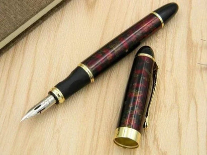 Executive Flexible Nib Fountain Pen in various colors, featuring a calligraphy-inspired nib for elegant writing