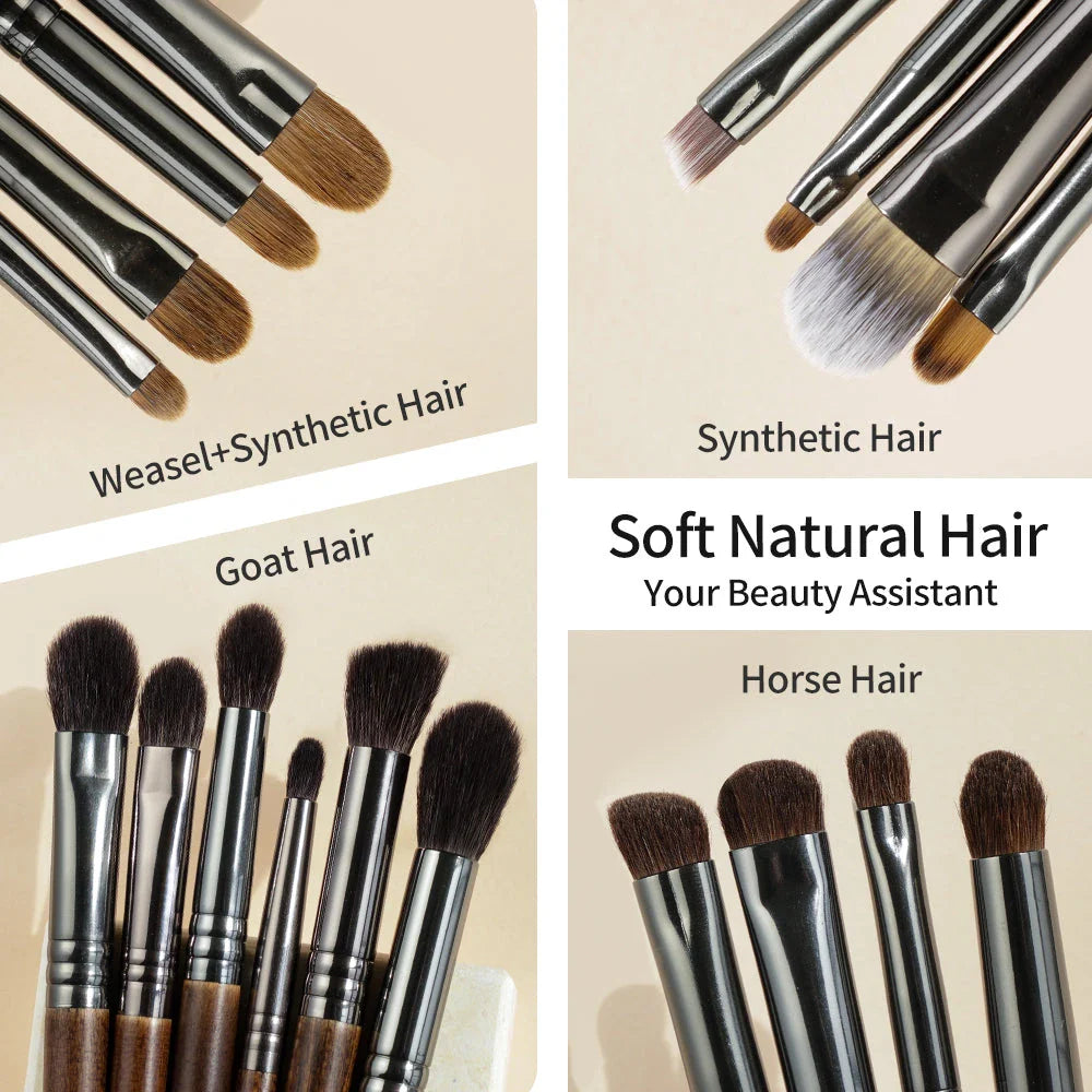 A 24-piece set of high-quality makeup brushes made with natural goat hair and synthetic fibers, perfect for flawless makeup application.