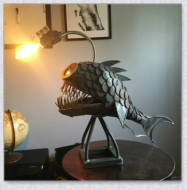 Hhomeenjoy Steampunk Angler Fish Lamp