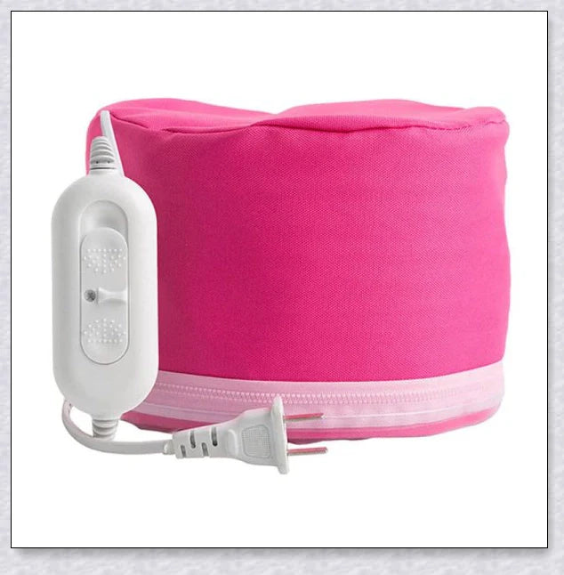 Portable hooded hair dryer heat cap steamer with adjustable temperature and waterproof design