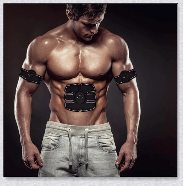 Standard 6 Pack EMS Abdominal Muscle Training Stimulator Device - Portable, Customizable Fitness Tool for Toned Abs