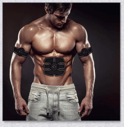 Standard 6 Pack EMS Abdominal Muscle Training Stimulator Device - Portable, Customizable Fitness Tool for Toned Abs