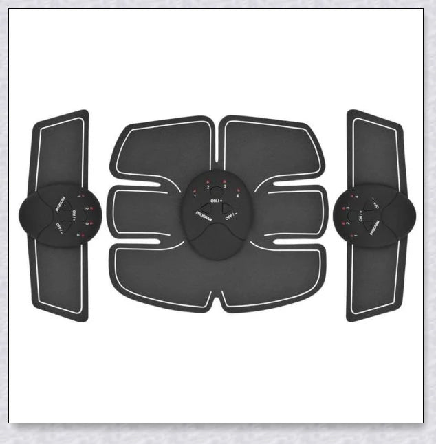 Standard 6 Pack EMS Abdominal Muscle Training Stimulator Device - Portable, Customizable Fitness Tool for Toned Abs