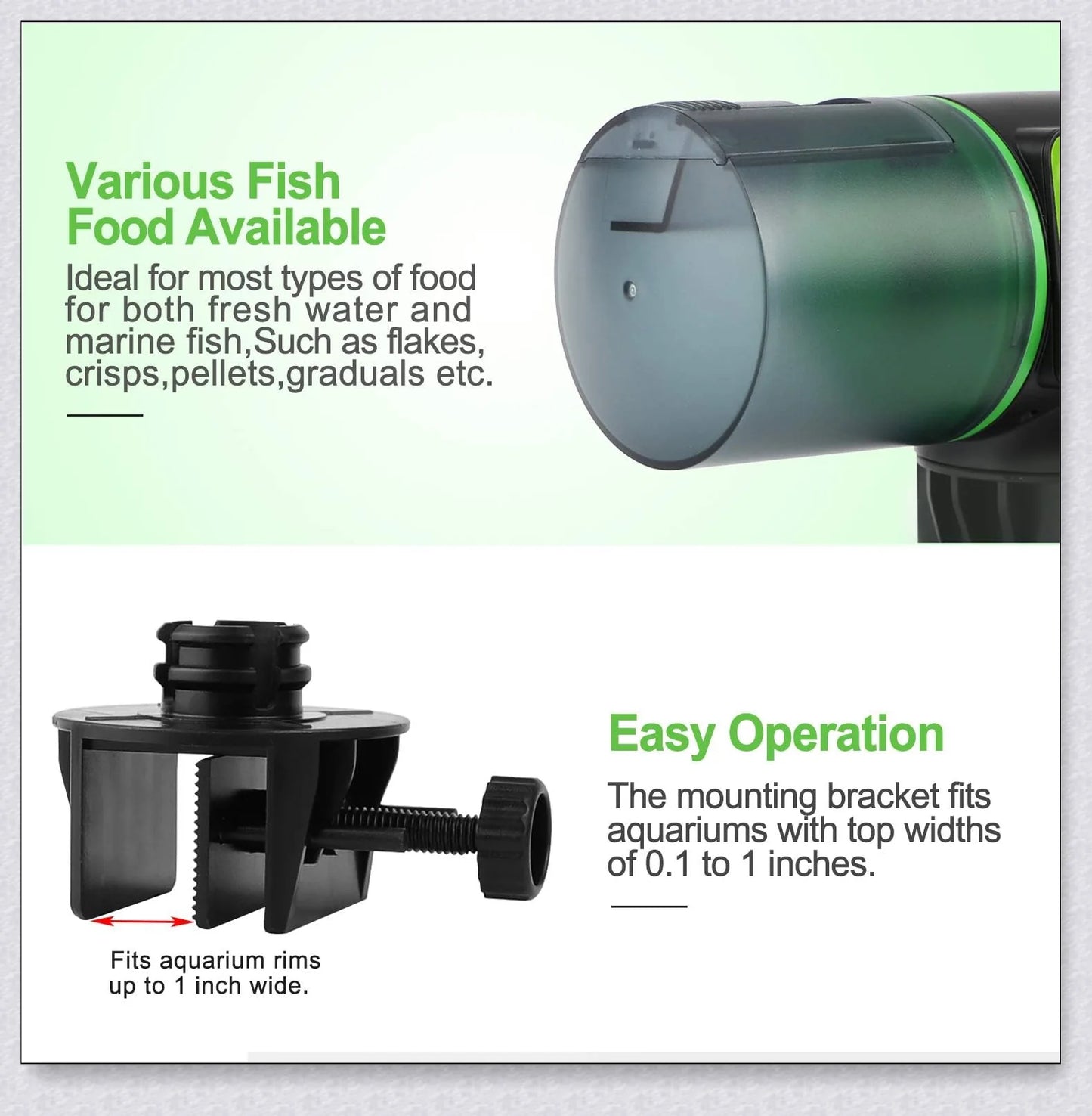 Automatic fish feeder with programmable timer and moisture-resistant design for aquarium pets