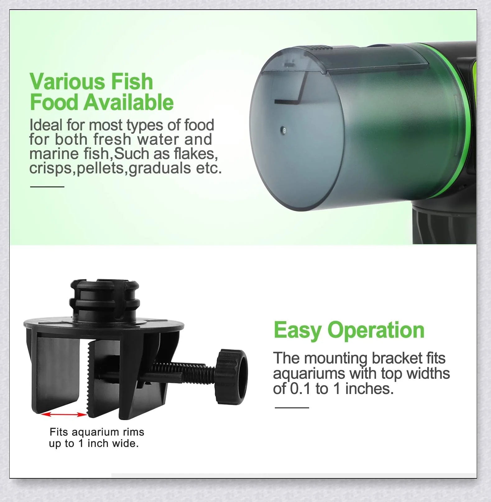 Automatic fish feeder with programmable timer and moisture-resistant design for aquarium pets