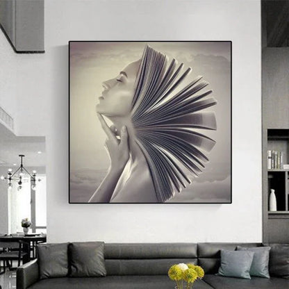 Frameless oil-on-canvas painting with vibrant, water-based pigment ink for elegant home decor
