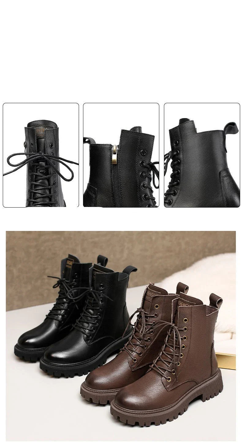 Premium British knight-inspired boots with thick soles, lace, and velvet accents for a regal, yet comfortable look.