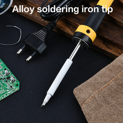 60W electric soldering iron mini welding tool set with multiple soldering tips and wires