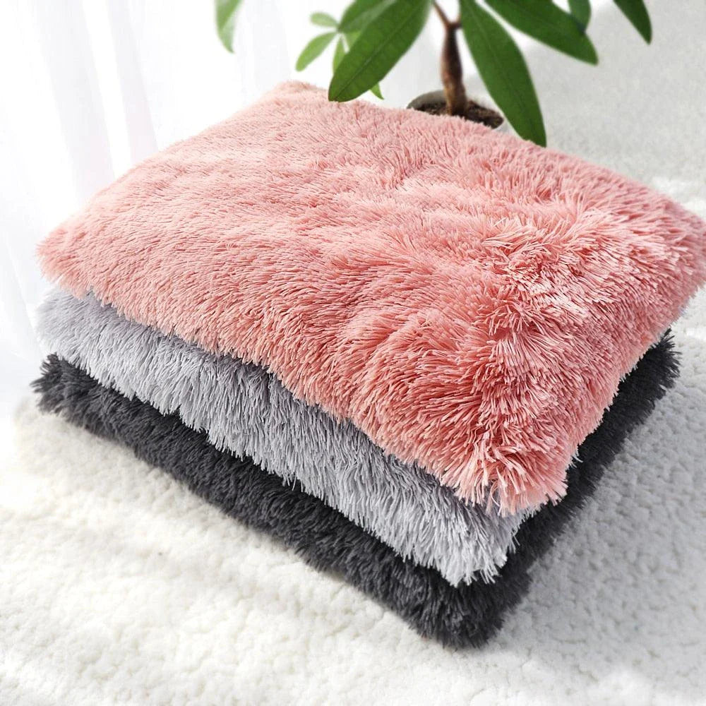 A cozy and plush pet bed in various color options, designed to provide ultimate comfort and relaxation for your furry friend.