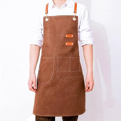 Cafe Canvas Barista Apron - Premium, Durable, and Stylish Apron for Baristas and Coffee Lovers