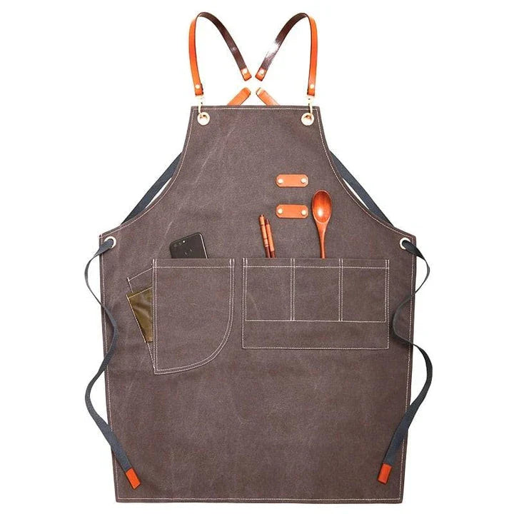Cafe Canvas Barista Apron - Premium, Durable, and Stylish Apron for Baristas and Coffee Lovers